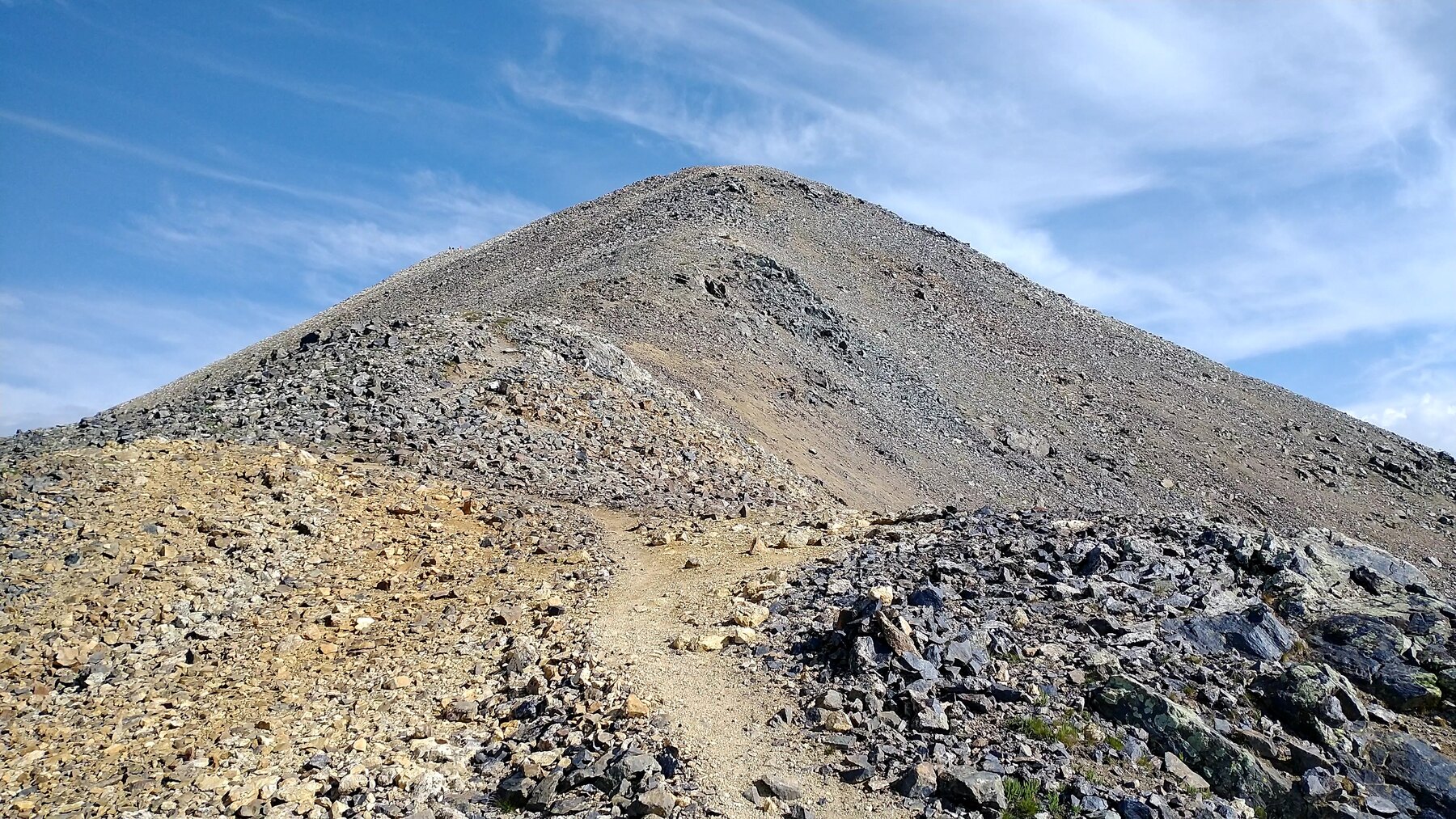 The summit of Grays Peak viewed from its South Ridge